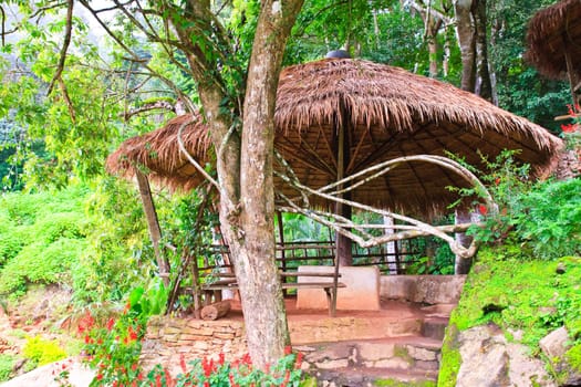 Thai hill-tribe style hut in Chiang Mai