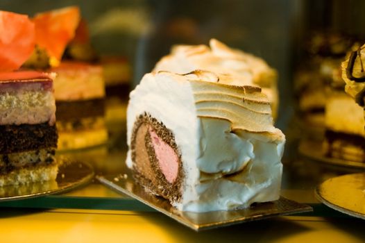 Close up with tasty cake for special events