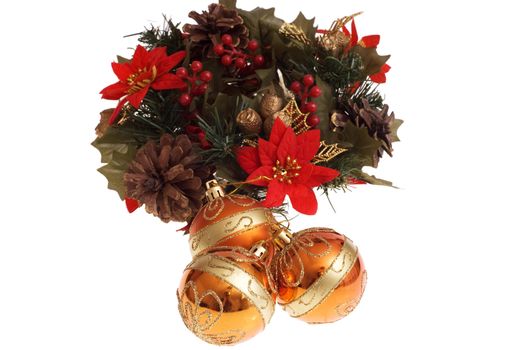 Christmas decoration, isolated against a white background