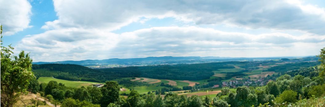 panoramic view to the Schw�bische Alb, Germany,Baden-W�rttemberg
