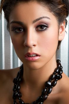 Beautiful young woman headshot closeup