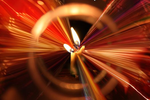 A metaphorical background of holy cosmic candles for spiritual themes.