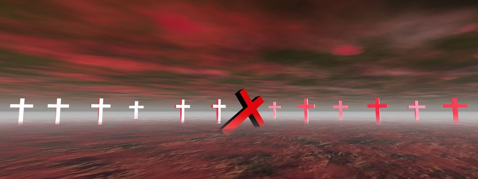 cross red and white