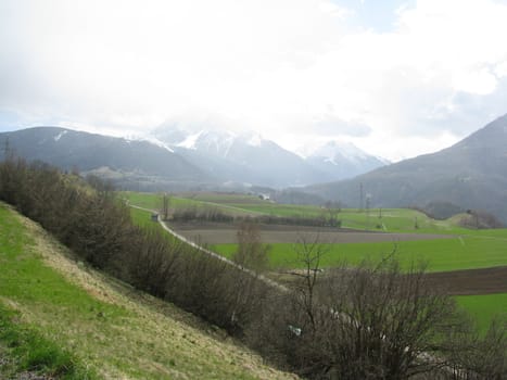 valley in tyrol in the alps