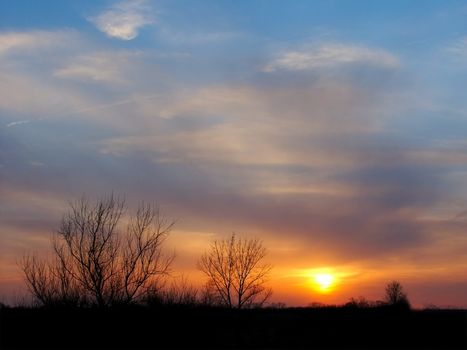 Sunset at Mazonia-Braidwood State Fish and Wildlife Area in northern Illinois.