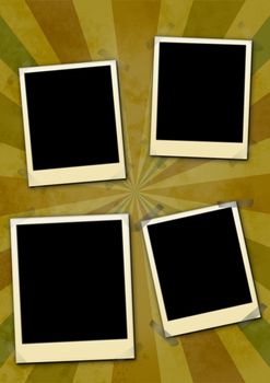 Photo Frames on Grungy Background 