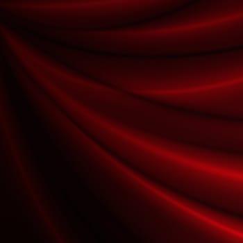Abstract Background - Red Glossy Silky Drapery - Illustration