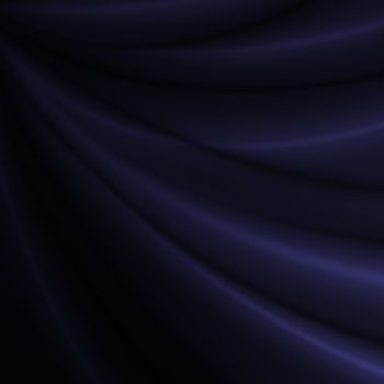 Abstract Background - Dark Blue Glossy Silky Drapery - Illustration