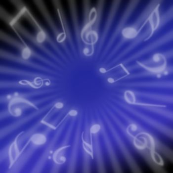 Abstract Background - Tones on Blue Background