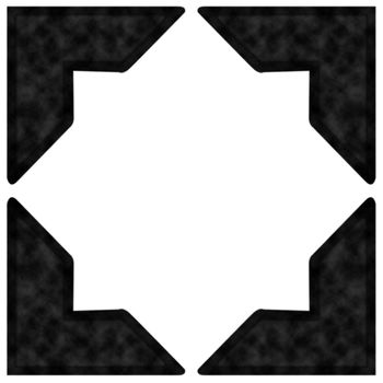 Illustration of Black Photo Corners Isolated on White