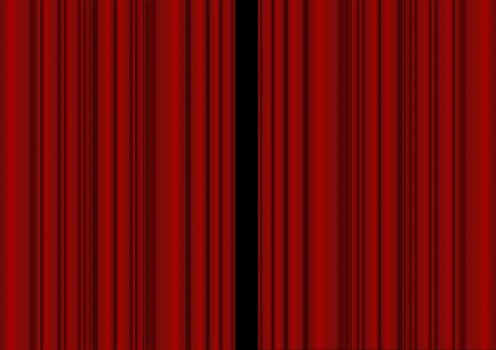 Closed Red Theater Curtain