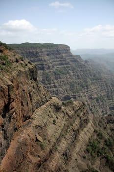 A beautiful valley in the western mountains, in India.