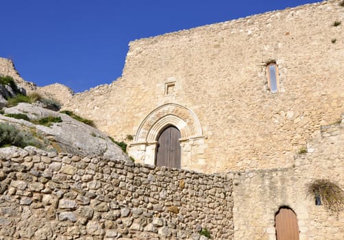 Details of an ancient fortress in Sicily