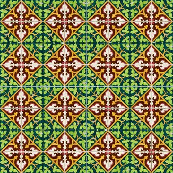 Seamless tile pattern of ancient ceramic tiles.