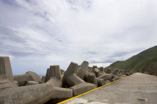 path next to breakwater