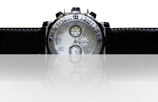 the silver chronograph time luxury equipment