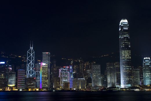 Hong Kong skyline at night