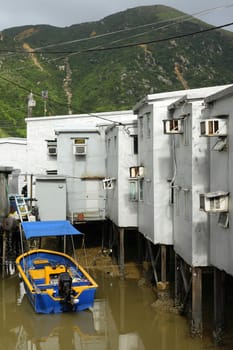 Tai O fishing village with stilt house in Hong Kong