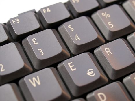 Detail of keys on a computer keyboard