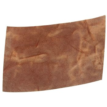 A leather fiber sample - isolated over white background