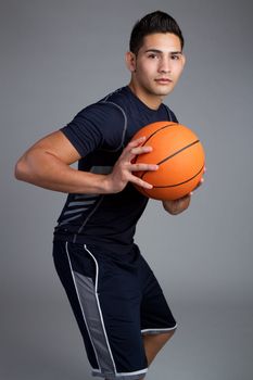 Young male basketball player