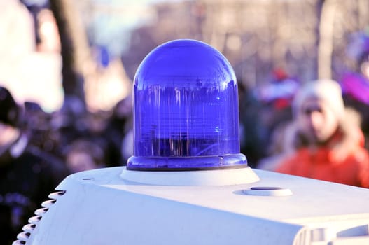 Coloured led strobe rotating police car light