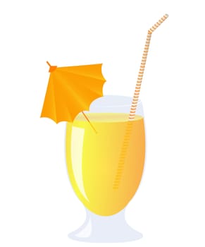 Fresh orange juice in a glass