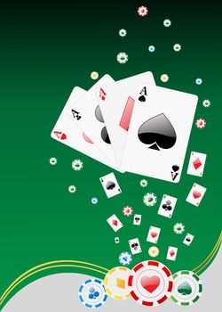 Casino background with gambling elements