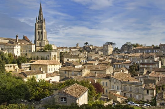 Rooftops of Saint Emilion in Bordeaux - A Unesco World Heritage Site.