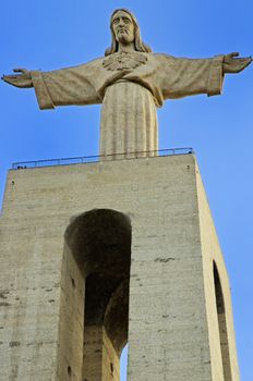 The Statue of Christ (Cristo Rei)  in Lisbon, Portugal