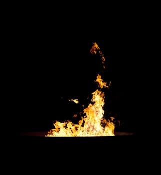 An image of a nice fire on black background