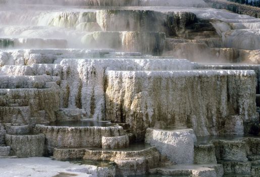 Minerva Terrace at Mammoth Hot Springs in Yellowstone National Park, Wyoming
