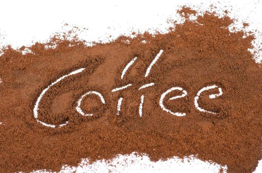 milled coffee sign on a white background