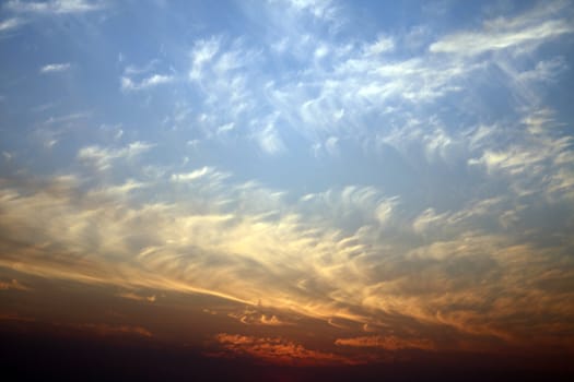 A background of a beautiful sky at twilight.