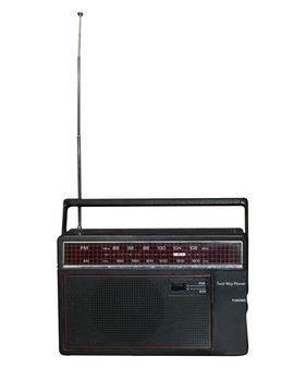 Old Transistor Radio isolated with clipping path