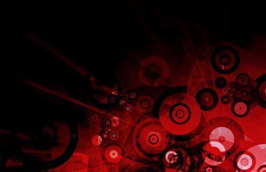 Grunge Music Background with Colorful Effects Art