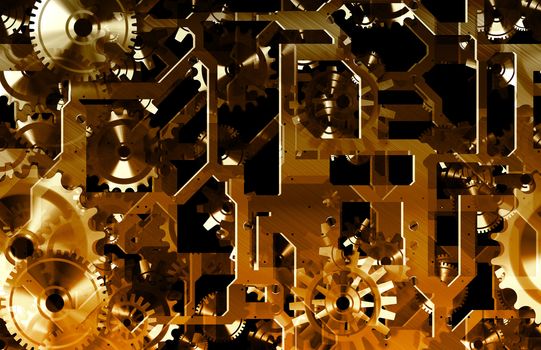 Mechanical Gears Background as a Engineering Art