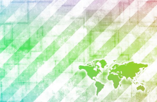 Global Business Color Technology Abstract in Colors