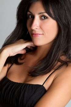 Pretty latina woman closeup portrait