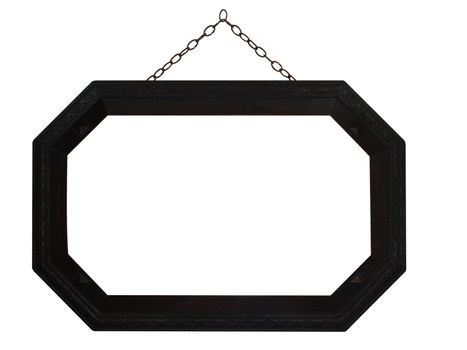Octagonal Frame with Chain, isolated with clipping path