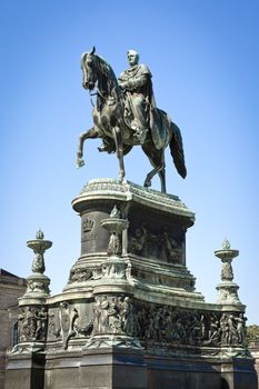 An image of the Statue "King of Saxon" in Dresden Germany