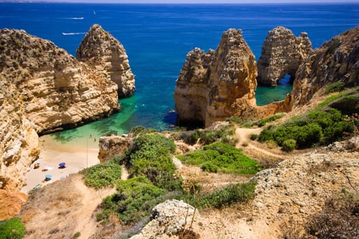 Algarve rock - coast in Portugal