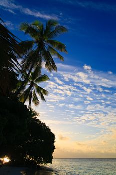 Maldivian Sunset image with nice color