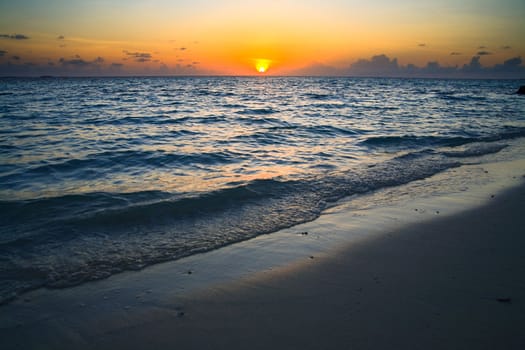 Maldivian Sunset image with nice color