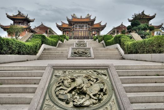 Chinese traditional temple, Buddhism, Taoism building in Macao, China.