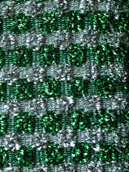 Macro picture of a green metallic scrub sponge