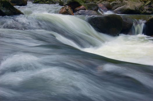 Stream in Sudety's mountains. Poland