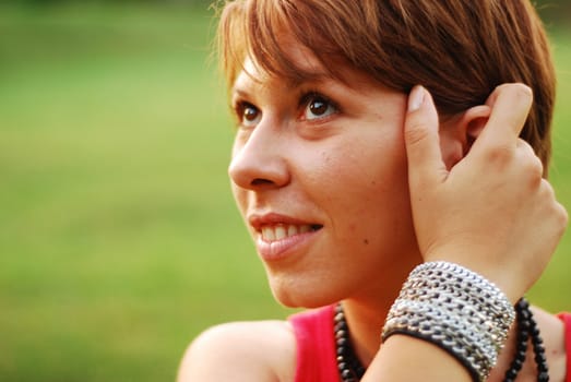 Portrait Of A Pretty  Young Woman