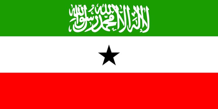 Sovereign state flag of country of Somaliland in official colors.