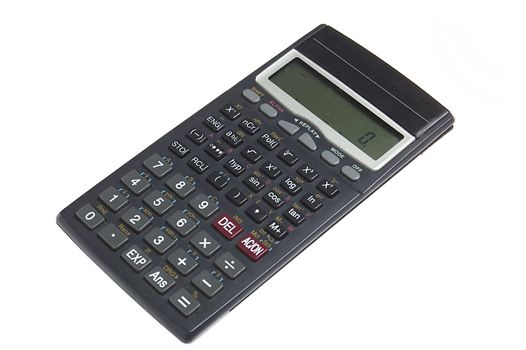 scientific calculator isolated on white background